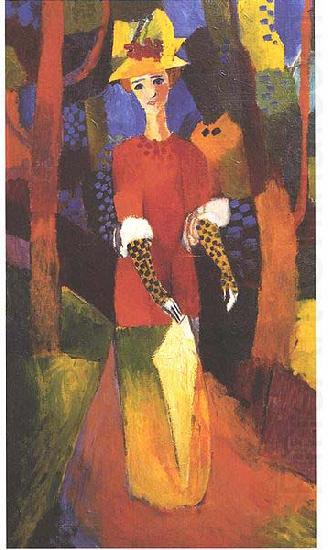August Macke Woman in park china oil painting image